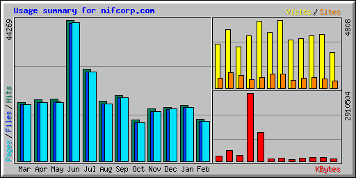 Usage summary for nifcorp.com